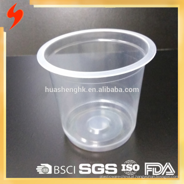 Copo plástico descartável do macarronete de 260ml PP do produto comestível transparente